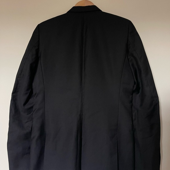 Kooples Navy Womens Blazer Suit Jacket With Shoulder Pads - Picture 7 of 10